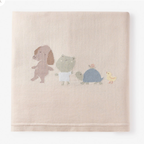 Pond Friends Cotton Knit Blanket – Elegant Baby