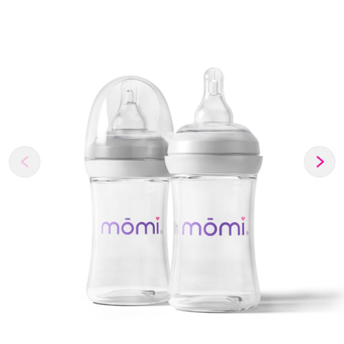 mōmi breast-like bottle sets, 4oz glass