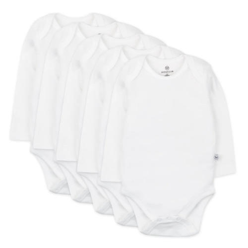 5-Pack Organic Cotton Long Sleeve Bodysuits | Honest Baby Clothing
