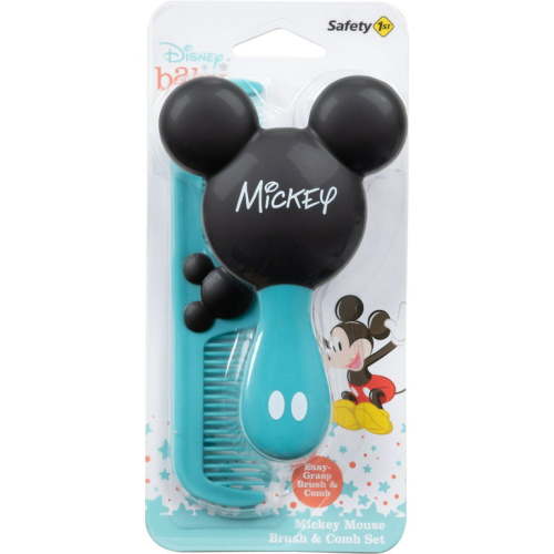 Disney Baby Mickey Mouse Brush & Comb Set, Aqua Mickey
