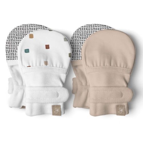 Goumi Stay On Baby Mitts - Sandstone 0-3m