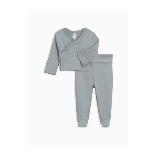Riley 2 Piece Kimono Wrap Top and Pant Set, Newborn