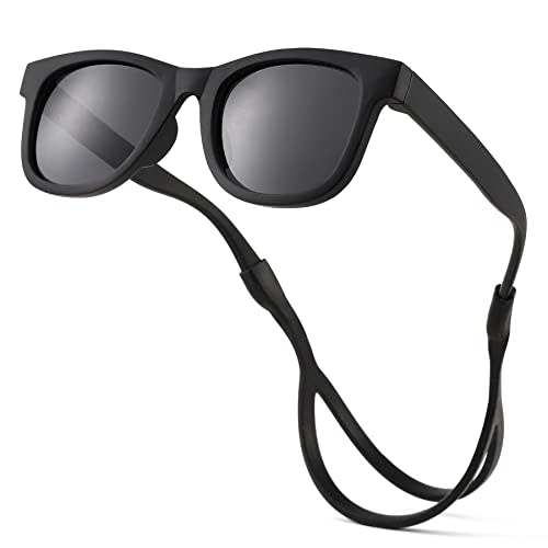 COASION Bendable Flexible Polarized Newborn Baby Sunglasses with Silicon Strap for Infant Boys Girls Age 0-12 Months CA9042
