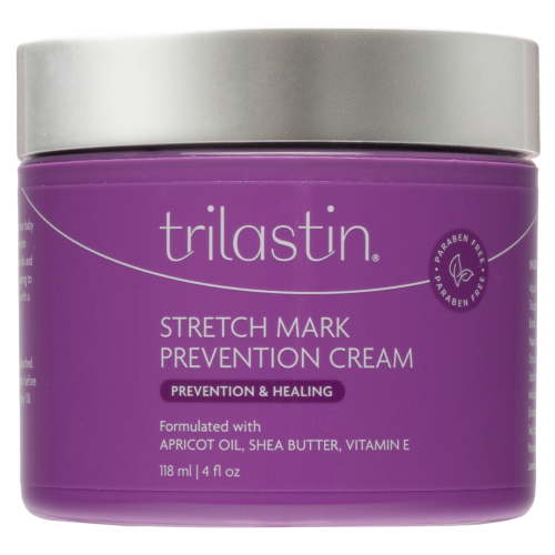 TriLASTIN Maternity Stretch Mark Prevention Cream, Hypoallergenic, 4 oz, All Skin Types
