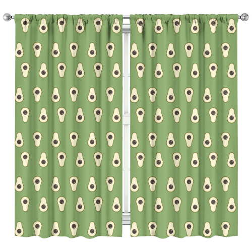 Nursery Curtains Boys Girls Kids Avocados Fresh Plant Print Pattern Window Drapes for Living Bedroom Playroom Room Decor Rod Pocket 42x84 Inch 2 Panels