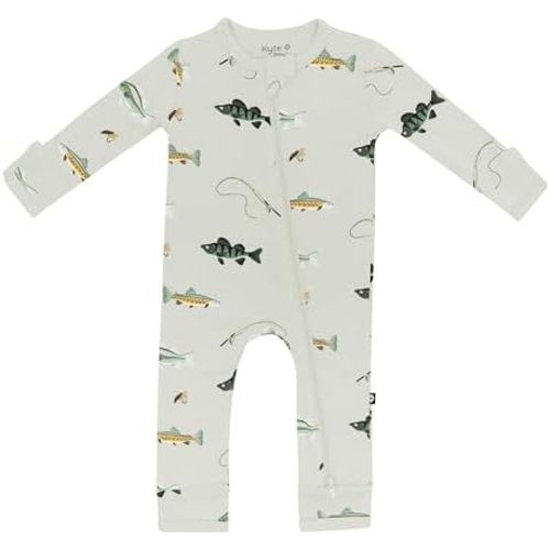 KYTE BABY Unisex Rayon Made From Bamboo Zippered Rompers 0-24 Months