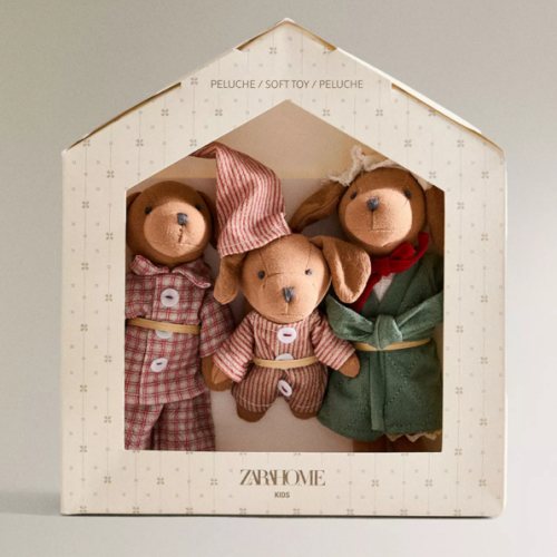 CHILDREN’S DOG FAMILY PLUSH TOY SET (SET OF 3) - FURNITURE - NEWBORN | Zara Home United States of America
