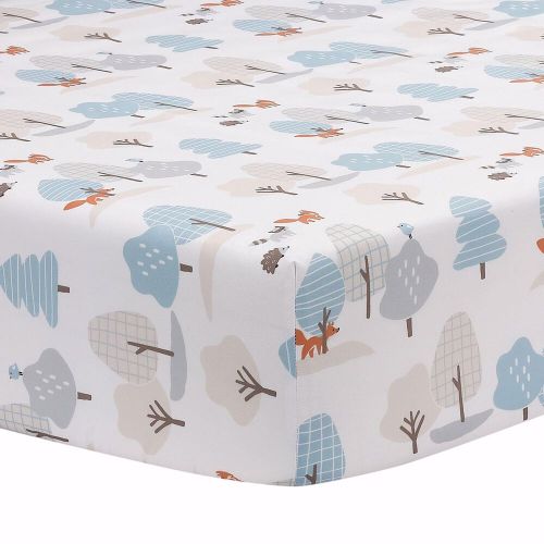 Lambs & Ivy Sleepytime Bear 3-Piece Baby Nursery Crib Bedding Set in Brown, White, Gray and Rust