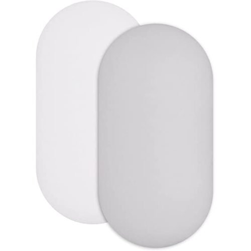 Featherhead™ 2-Pack Fitted Crib Sheets - 100% Cotton - 52" x 28" x 9" for Standard Crib and Toddler Mattress (Bassinet Sheets - White/Grey)