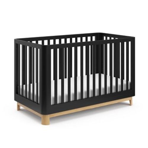 Storkcraft Santos Convertible Crib, Color: Black/Natural