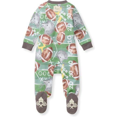 Burt's Bees Baby Baby Girls Pajamas, Zip Front Non-Slip Footed Sleeper Pjs, 100% Organic Cotton