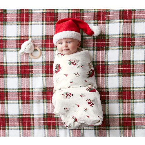 My First Christmas Baby Swaddle Set | Pottery Barn Kids