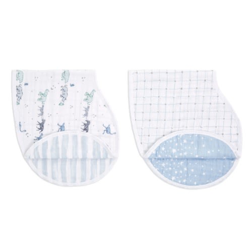 essentials cotton muslin burpy bibs 2 pack