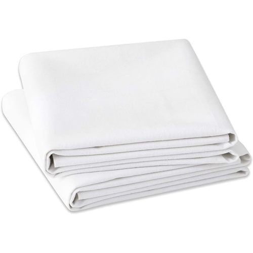 Flannel Crib Protector Pad,100% Waterproof Mattress Protector Pad, One Size, 27" X 50"-2pcs