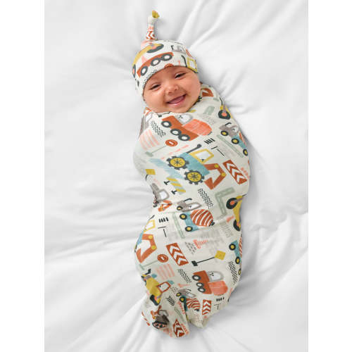 Mini Builders Swaddle & Hat Set | Little Sleepies