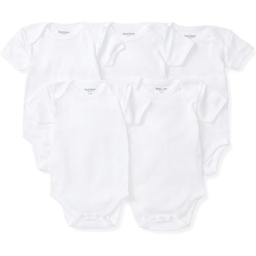 Burt's Bees Baby Bodysuits, Short Sleeve and Long Sleeve One-Pieces, 100% Organic Cotton, 0-3M