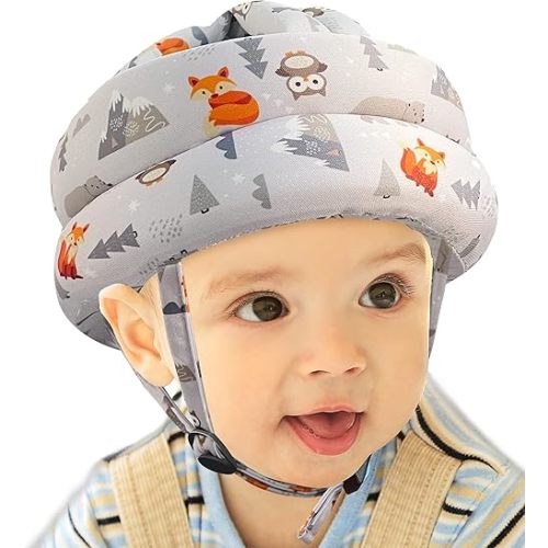 Baby Head Protector - Baby Helmet for Crawling Walking Running - No Bumps and Soft Cushion - Adjustable Protective Cap Infant Baby Safety Headguard - Toddler Helmets 6-12 Months 1-2 Years Old