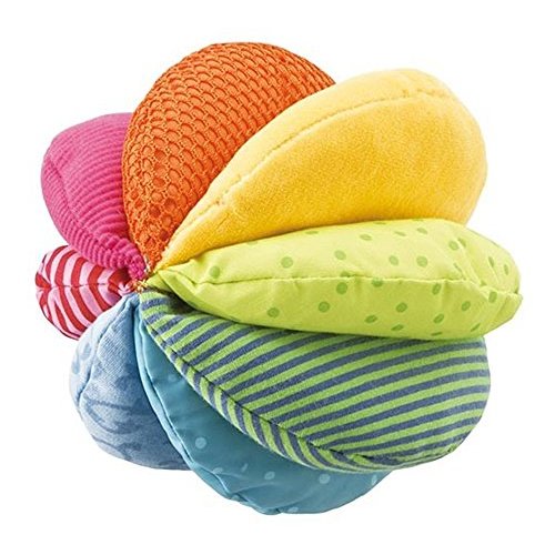 HABA Rainbow Fabric Ball - Machine Washable with 8 Different Sensory Affects