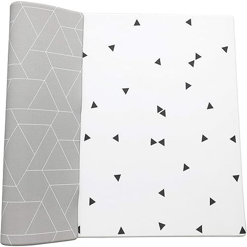 LITTLE Bot Ofie Mat, Soft Reversible Foam Baby Play Floor mat, Waterproof, 6.5 ft x 4.5 ft, Durable and Non-Toxic (Zen line, Large)
