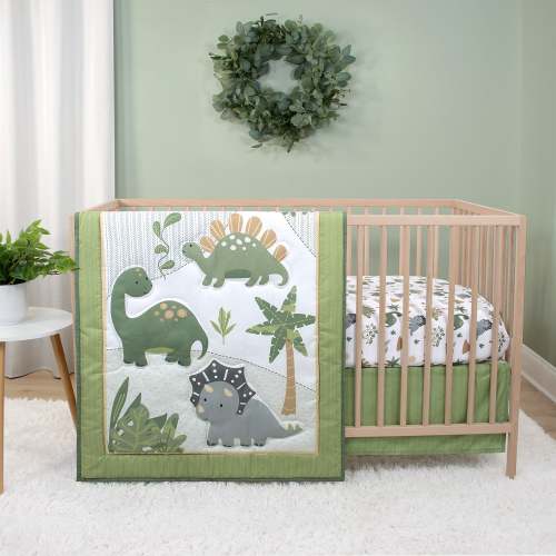Dinosaur Dreams 3 Piece Baby Crib Bedding Set for Boys