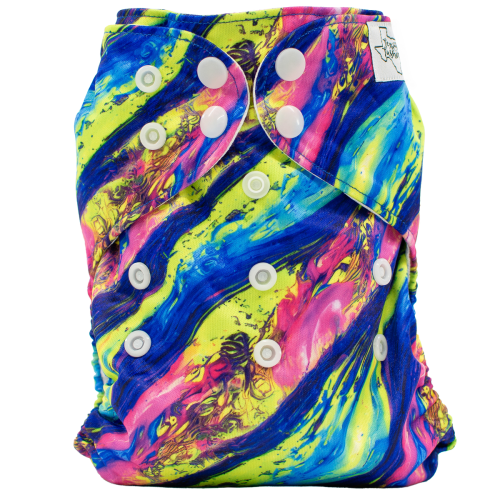 Marbled Glow Snaps - One Size Pocket