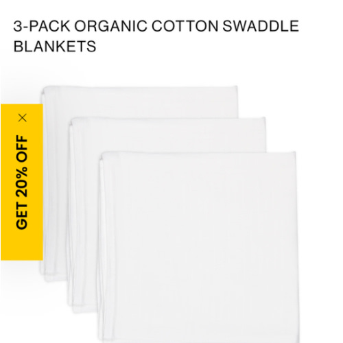 3-Pack Organic Cotton Swaddle Blankets | Honest Baby Clothing