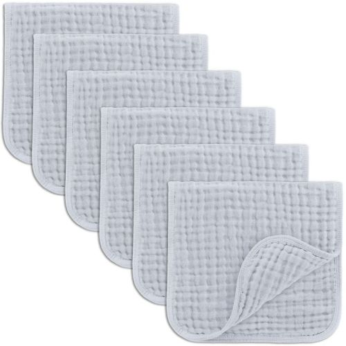 Muslin Burp Cloths Large 100% Cotton By Comfy Cubs (sage, Pack Of 6)