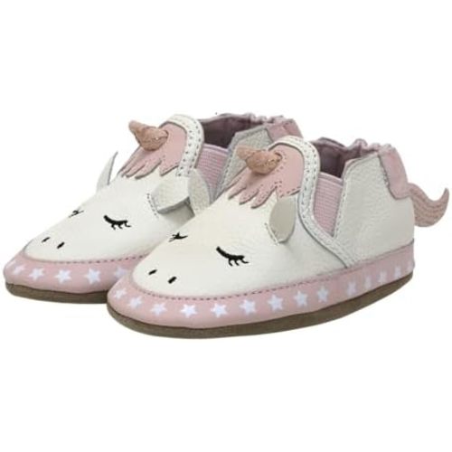Robeez Baby Girls and Unisex Soft Soles Slip-Resistant Crib Shoes Slippers for Infant and Toddler, 0-24 Months