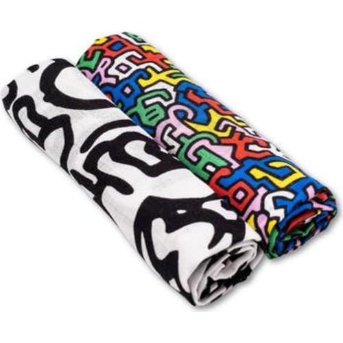 Keith Haring 2-Pack Organic Cotton Muslin Squares