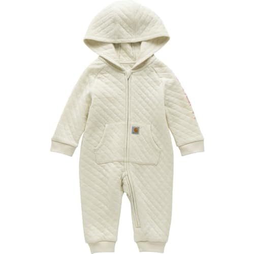 Carhartt baby-girls Long-sleeve Hooded Zip-up Footless Jumpsuit One-piece Hoodie
