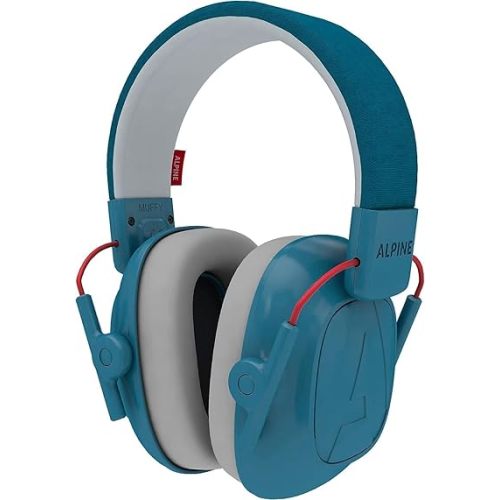 Alpine Muffy Kids - Hearing Protection - CE & ANSI Certified - Adjustable for Ages 3-16 years - Noise Cancelling Headphones - 22dB Sound Reduction Ideal for Protection and Concentration Aid - Blue