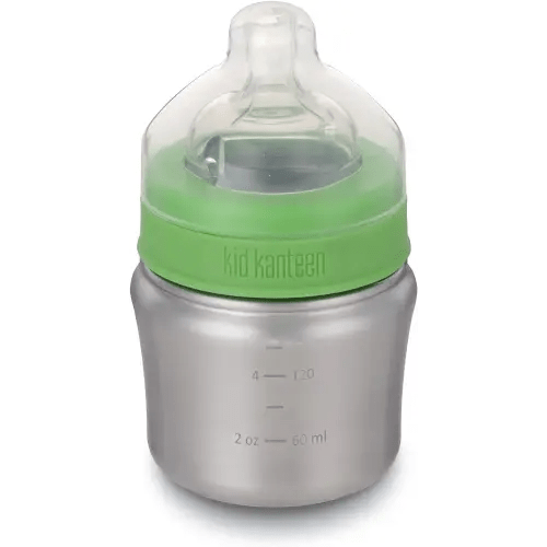 Klean Kanteen Kid Kanteen Wide Mouth Single Wall Stainless Steel Baby Bottle with Dust Cover