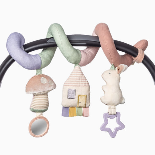 Itzy Ritzy Bitzy Spiral Activity Toy - Pastel: Fine Motor Skills, Cotton Fabric, Mirror Toy