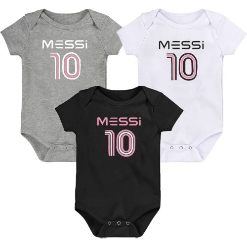 Messi #10 Collection 3-Pack Newborn/Infant Baby Bodysuit Onesie