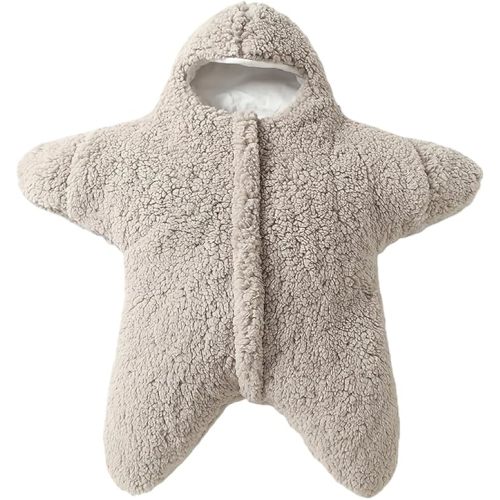 BINIDUCKLING Baby Bunting Suit Starfish Outfit for Fall & Winter Fleece Pramsuit 3-12 Months