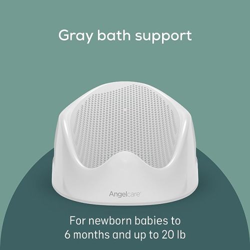 Angelcare Baby Bath Support (Grey) | Ideal for Babies Less Than 6 Months Old - 1 Count (Pack of 1).