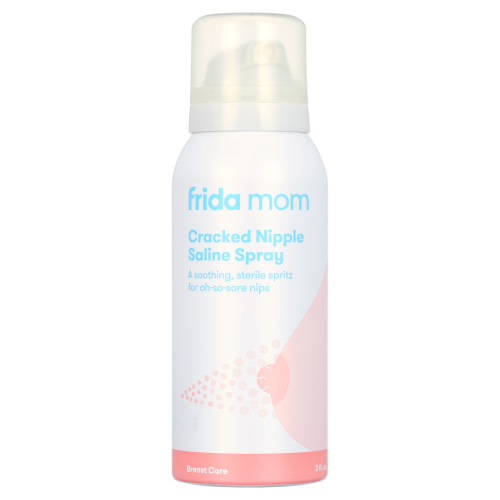 Frida Mom Cracked Nipple Soothing Saline Spray for Breastfeeding Relief, Nipple Butter and Cream Alternative, 2 Fl oz