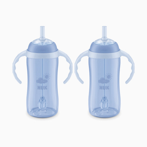 NUK Learner Straw Cup (2 Pack) - Blue, 10 Oz