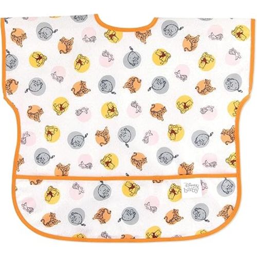 Bumkins Bibs, Baby and Toddler Bibs, Bibs for Girls and Boys, Large for 1-3 Years, Short Sleeve Waterproof Bib for Kids