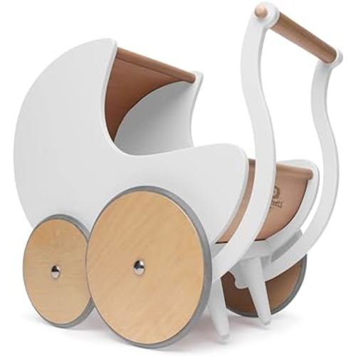 Amazon Kinderfeets Toy Stroller and Walker for for Babies | White