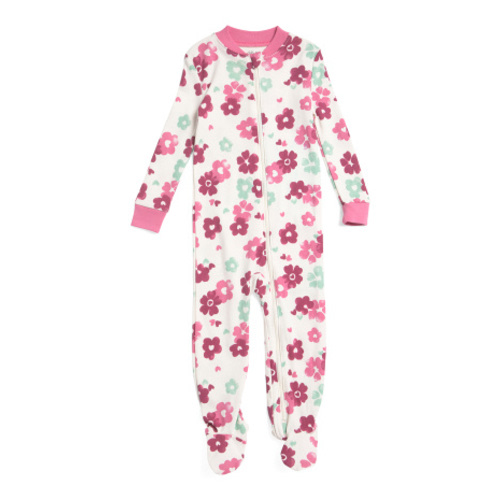 Infant Girls Floral Zip Front Pajamas | Clothing | T.J.Maxx