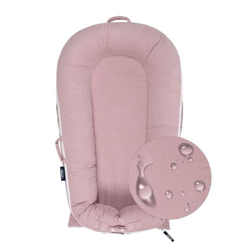 Waterproof Corduroy Lounger Cover for Dockatot Deluxe+ Docks | MEXXI Breathable Cotton Baby Lounger Extra Cover | Hypoallergenic Baby Nest Replacement Cover (Cover Only) (Flamingo)