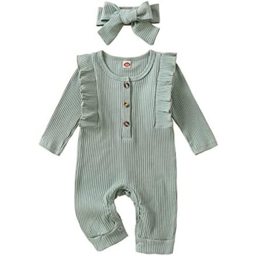 Newborn Infant Baby Girl Romper Bodysuit Girls One Piece Jumpsuit Pants Clothes Outfits