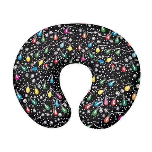 Eheartsgir Christmas Lights Snowflake Ultra Soft Baby Nursing Pillow Slipcover with Hidden Zipper Soft Comfortable Breastfeeding Pillow Cover for Baby Girls Boys Gift