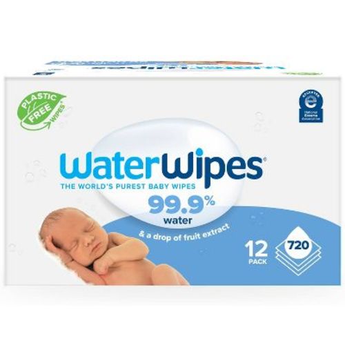 Waterwipes Plastic-free Original Unscented 99.9% Water Based Baby Wipes - 720ct