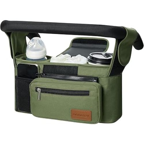 Momcozy Universal Stroller Organizer with Insulated Cup Holder