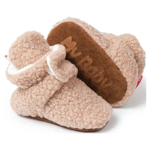 Meckior Baby Girls Boys Cotton Boots Newborn Winter Cozy Fleece Booties Infant Socks Shoes for 3-18 Months