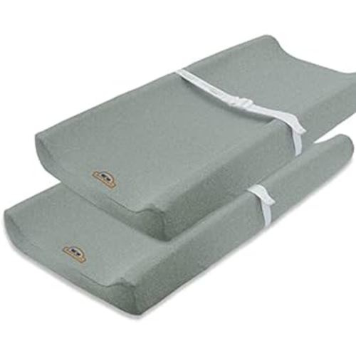 Super Soft and Stretchy Changing Pad Cover 2pk by BlueSnail (Heather Grey)