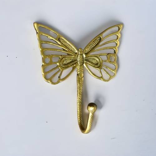 Beautiful Butterfly Brass Hook | Beautiful Coat Hook | Wall Hanger | Vintage Hook | Gold Coat Hook