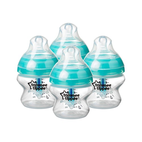 Tommee Tippee Advanced Anti-Colic Baby Bottles – 5oz, Clear, 4pk